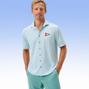 JOHNNIE-O BRECK SOLID KNIT SHORT SLEEVE BUTTON DOWN