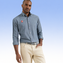 PETER MILLAR DEVONPORT CHAMBRAY COTTON-STRETCH SPORT SHIRT