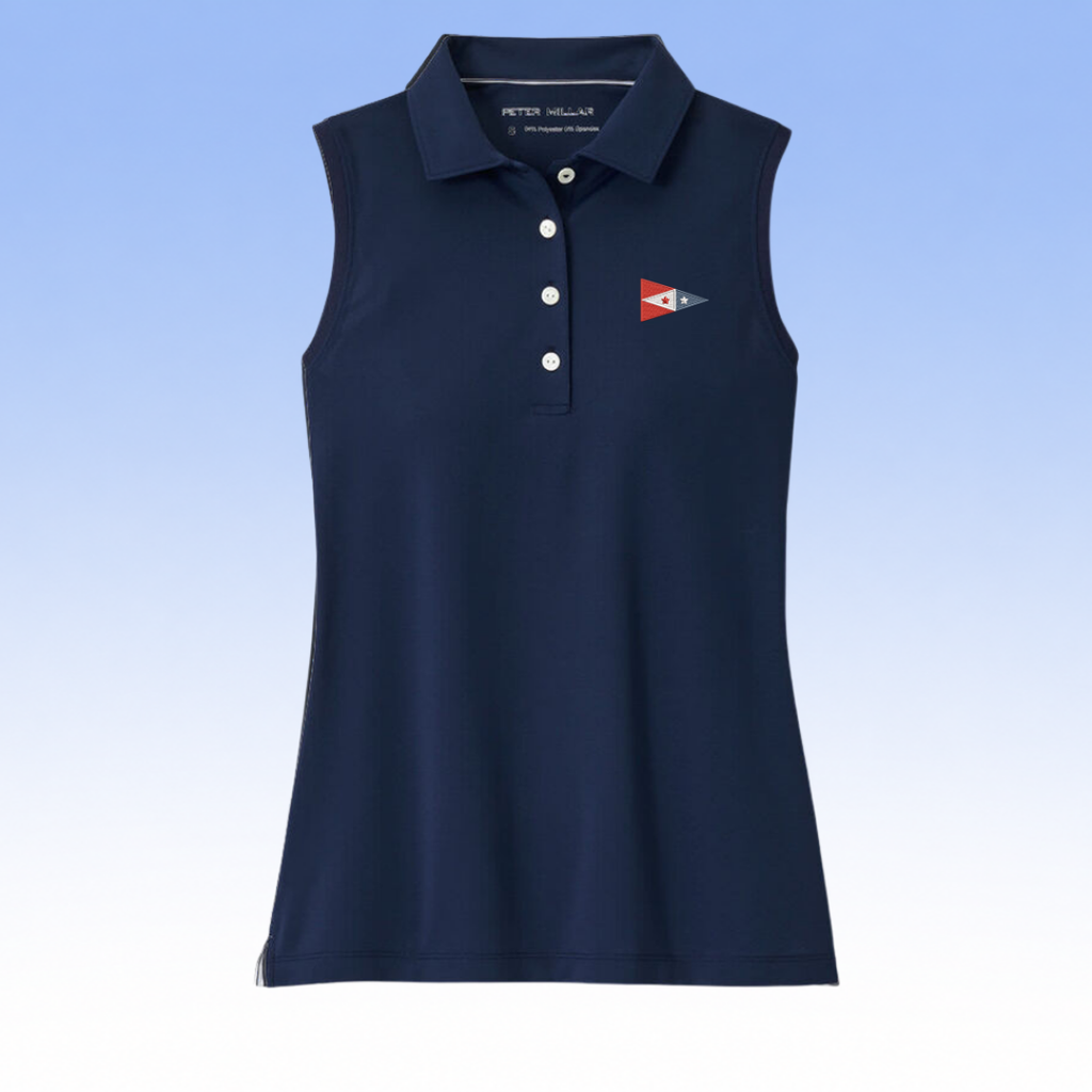 PETER MILLAR LADIES SPORT MESH SLEEVELESS BUTTON POLO