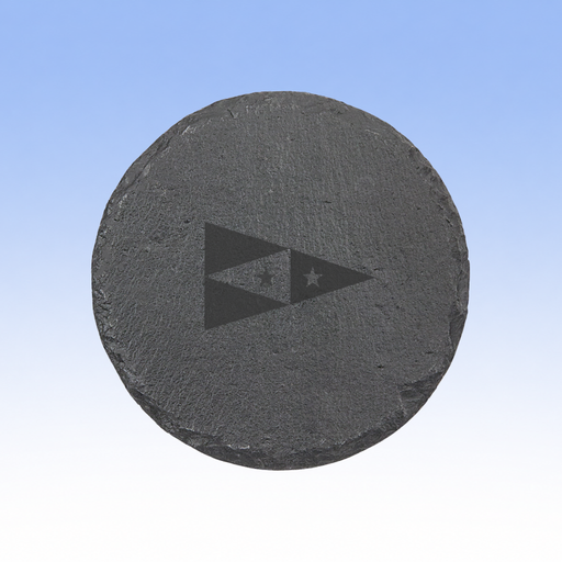 SET OF 4 SLATE COASTERS - 4"